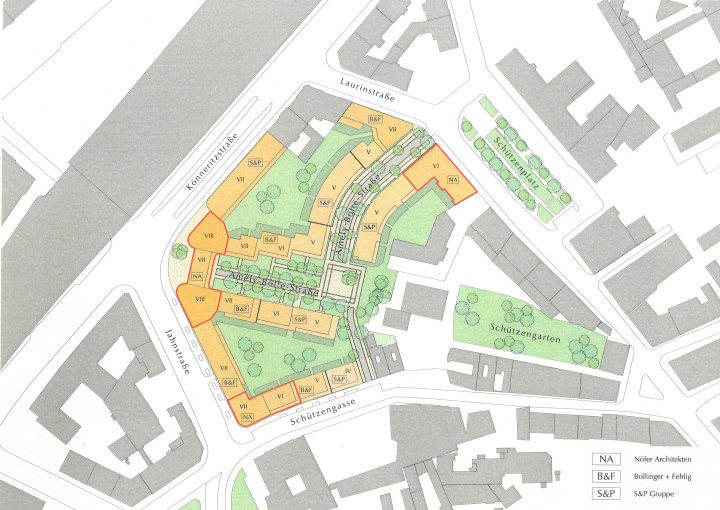 Lageplan mit Verteilung